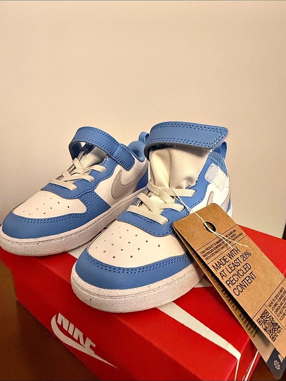 Nike Court Borough Low Recraft (TD) ) Blue & White Gender Neutral -  US 10C